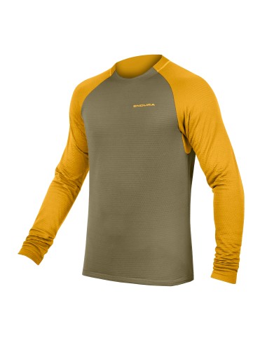 Maglia Endura Singletrack Fleece Tweed Green S