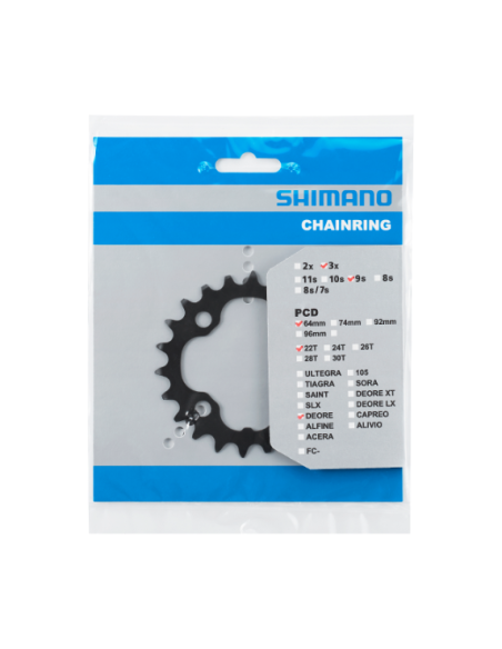 Corona Shimano 22D per FC-MT300 (per 44-32-22D)