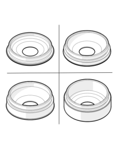 Stop cap 2.5 mm rise
