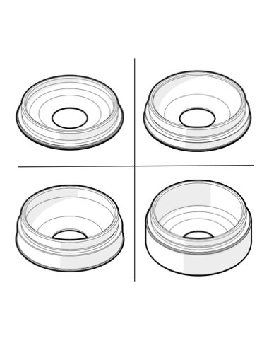 Stop cap 2.5 mm rise