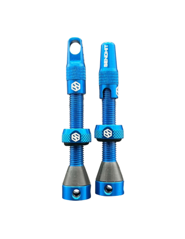 Coppia Valvole Sendhit Tubeless Compatibili Inserti Copertoni - 44 Mm, Blu