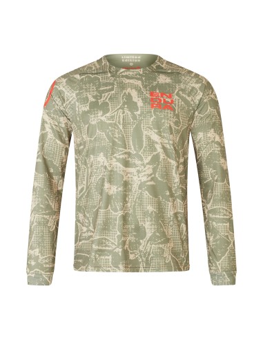 Maglia Endura Grid Floral Ltd Printed L/S Tee Tweed Green