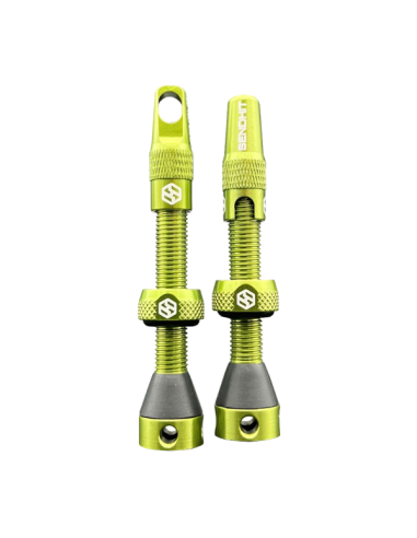 Coppia Valvole Sendhit Tubeless Compatibili Inserti Copertoni - 44 Mm, Verde