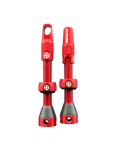 Coppia Valvole Sendhit Tubeless Compatibili Inserti Copertoni - 44 Mm, Rosso