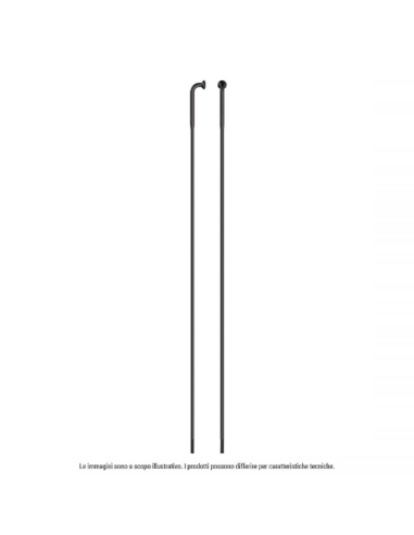 Raggio Strong Inox Testa J-Bend 275 mm Nero
