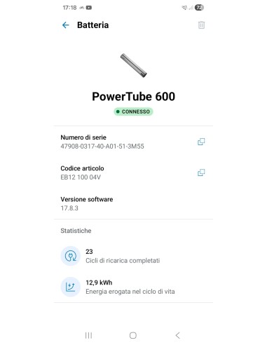 Batteria Bosch E-Bike Powertube Smart...