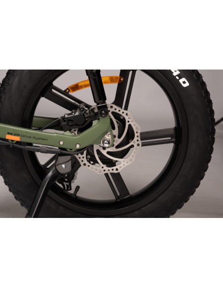 XP Funky 2 20" Matt Green | Bicicletta Elettrica Mini Fat per Ragazzi e Adulti