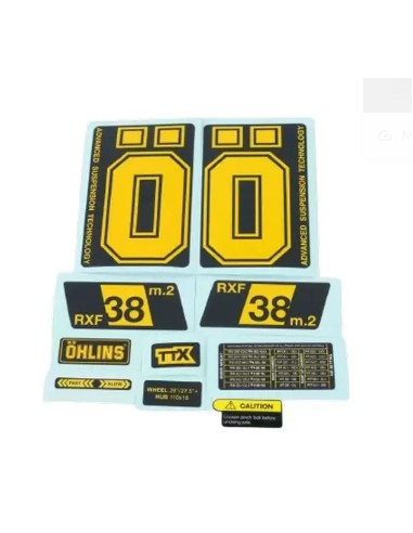 Adesivi Forcella Ohlins RXF38 m.3 Yellow